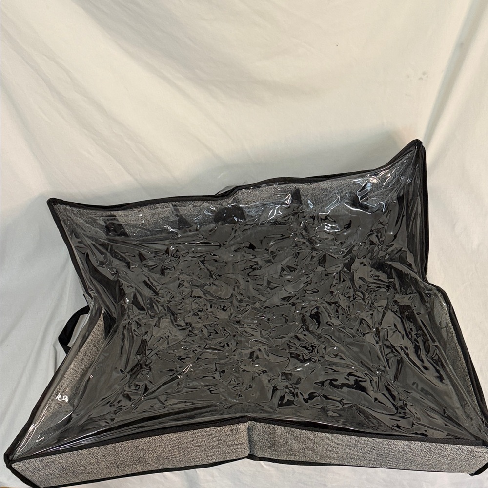 Two Black and Gray Storage Bags for Shoes